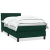 vidaXL Boxspring met matras fluweel donkergroen 80x220 cm