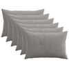 vidaXL Kussensloop 6 st ALMELO Lichtgrijs 30 x 50 cm corduroy
