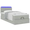 vidaXL Ottoman bed met matras en LED's 90x190cm fluweel lichtgrijs