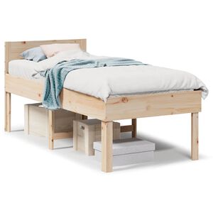 vidaXL Bedframe zonder matras massief grenenhout 75x190 cm