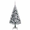 vidaXL Kunstkerstboom met 150 LED Wit 150 cm PVC en Staal en Kunststof