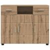 vidaXL Houten Kast Artisan Eiken 88,5 x 30,5 x 73 cm Bewerkt hout