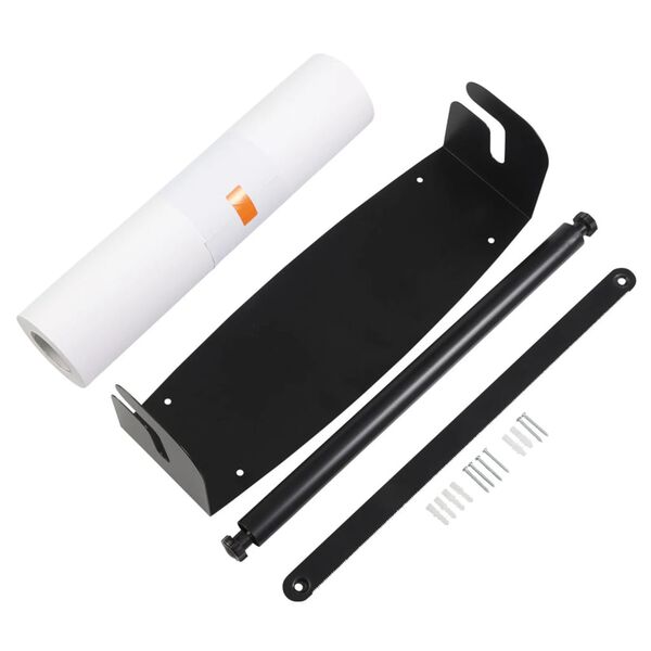 Europel Papierroller wandmontage 46x13x15 cm zwart