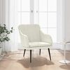 vidaXL Fauteuil 63x76x80 cm fluweel crèmekleurig