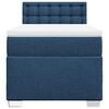 vidaXL Boxspring met matras stof blauw 90x190 cm