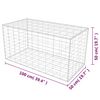 vidaXL Gabion mand 100x50x50 cm gegalvaniseerd staal