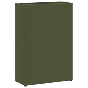 vidaXL Regen paraplu standaard Olijfgroen 28 x 12 x 41 cm Staal