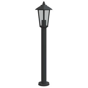 vidaXL Vloerlamp voor buiten 80 cm roestvrijstaal zwart