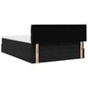 vidaXL Ottoman bed met matras en LED's 140x190cm fluweel zwart