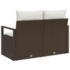 vidaXL Tuinbank met kussen 120 x 62 x 69 cm poly rattan