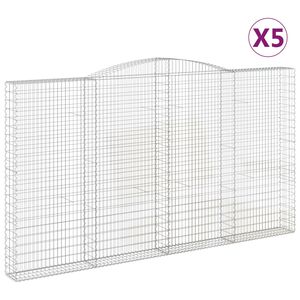 vidaXL Schanskorven 5 st gewelfd 400x30x220/240 cm ijzer