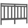 vidaXL Hoofdbord 146x4x100 cm massief grenenhout grijs