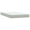 vidaXL Boxspring met matras fluweel lichtgrijs 120x220 cm
