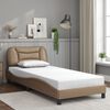 vidaXL Bedframe met LED zonder matras "Hvar" cappuccino 90x190 cm