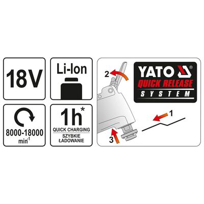 YATO Multitool zonder accu oscillerend 18 V