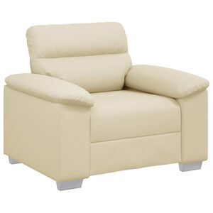 vidaXL Sofastoel Cr&egrave;me 100x81x84 cm Kunstleer