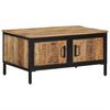 vidaXL Salontafel 80x50x40 cm massief ruw mangohout