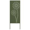 vidaXL Tuin Privacy Screen Olijfgroen 50 x 140 cm Koudgewalst staal