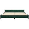vidaXL Bedframe zonder matras 160x200 cm fluweel donkergroen