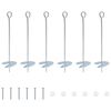 vidaXL Aardeankers 6 pcs Zilverkleurig &Oslash;10 x 40 cm