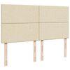 vidaXL Boxspring met matras stof cr&egrave;mekleurig 180x200 cm