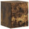 vidaXL Wandbeugel Bedkast Gerookt eiken 34,5 x 33 x 40 cm Bewerkt hout