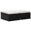 vidaXL 2-delige Loungeset met kussens poly rattan zwart