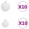 vidaXL Kunstkerstboom met verlichting en kerstballen 240 cm PVC roze
