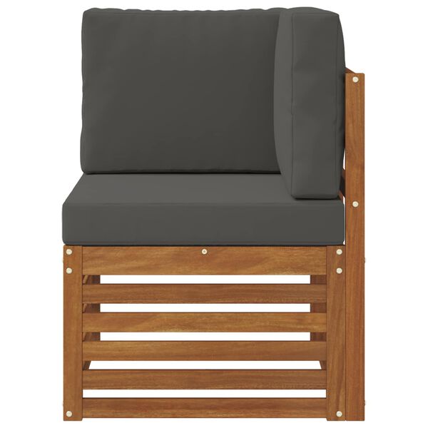 vidaXL Buiten Hoek Sofa Massief Acaciahout Naturel