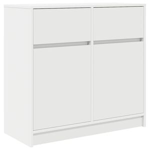vidaXL Dressoir met lade 80x34x76 cm spaanplaat wit
