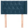 vidaXL Hoofdbord met randen 83x16x78/88 cm fluweel donkerblauw