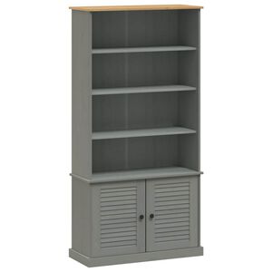vidaXL Boekenkast VIGO 85x35x170 cm massief grenenhout grijs