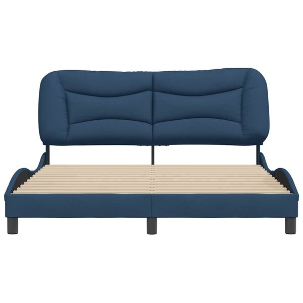 vidaXL Bedframe zonder matras "Hvar" stof blauw 160x200 cm