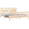 vidaXL Bedframe met hoofdbord massief hout