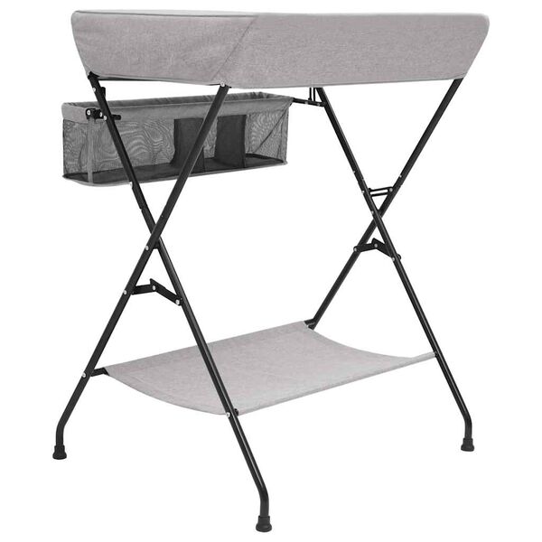 vidaXL Verschoontafel ijzer lichtgrijs