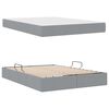 vidaXL Opbergbed met matras Lichtgrijs 140 x 190 cm Polyester