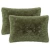 vidaXL Kussen met kussen HEERLEN 2 st Groen PV Fleece