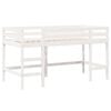 vidaXL Halfhoogslaper met ladder en bedhuis grenenhout wit 90x190 cm