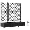 vidaXL Plantenbak 3 st Zwart 120 x 40 x 126 cm PP