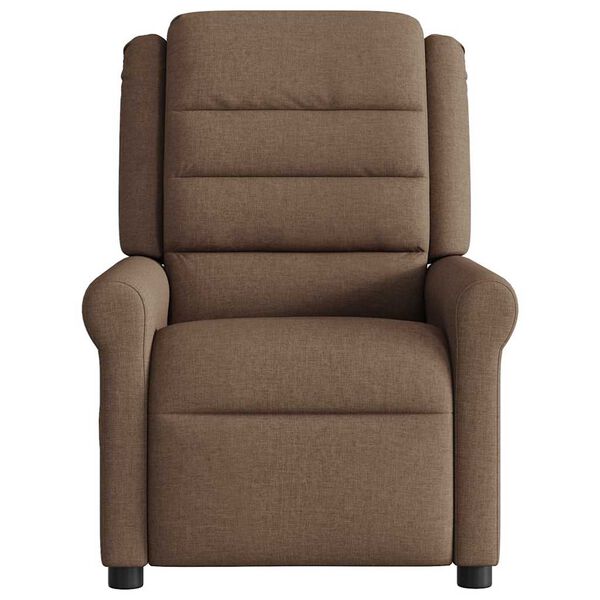 vidaXL Fauteuil verstelbaar stof bruin