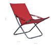 vidaXL Strandstoelen 2 st inklapbaar stof rood