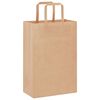 vidaXL Papieren zakken 50 st met hengsels 21x11x31 cm bruin