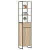 vidaXL Badkamer Kast met lade Sonoma 40 x 30 x 180 cm Bewerkt hout