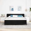 vidaXL Boxspringbed met matras met hoofdeinde Zwart 180 x 200 cm Stof