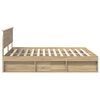 vidaXL Bedframe met hoofdeinde Sonoma 180 x 200 cm Bewerkt hout