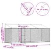 vidaXL Hondenkooi met Dak Zilver 600 x 200 x 256 cm Staal en PE