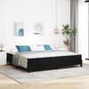 vidaXL Boxspringbed met matras Zwart 200 x 200 cm Stof