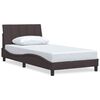 vidaXL Bedframe zonder matras "Hanko" 100x200 cm stof donkerbruin