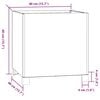 vidaXL Plantenbak met poten roestig 40x40x40 cm cortenstaal
