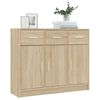 vidaXL Dressoir 91x28x75 cm bewerkt hout sonoma eikenkleurig